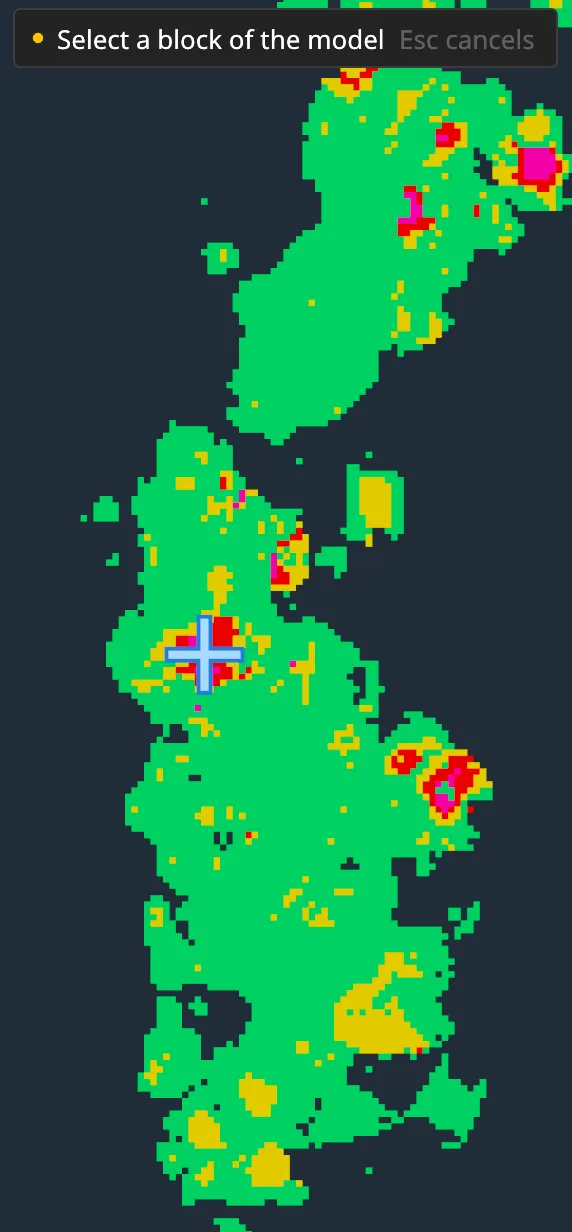 Picking the East front's starting point, in plan